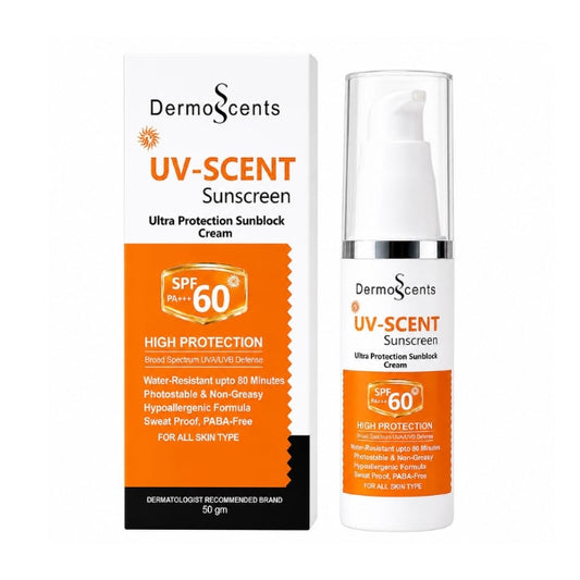 UV-Scent Sunblock SPF 60 sunscreen for face with UVA UVB protection
